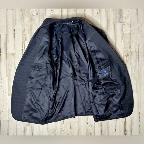 Brooks Brothers 1818 Regent Blazer Mens 44S  Navy Blue Virgin Wool Career Read* - Picture 10 of 12